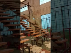 Οριζόντια κυρτό μετριασμένο ανοξείδωτο GlassTread γυαλιού κιγκλιδωμάτων σκαλοπατιών